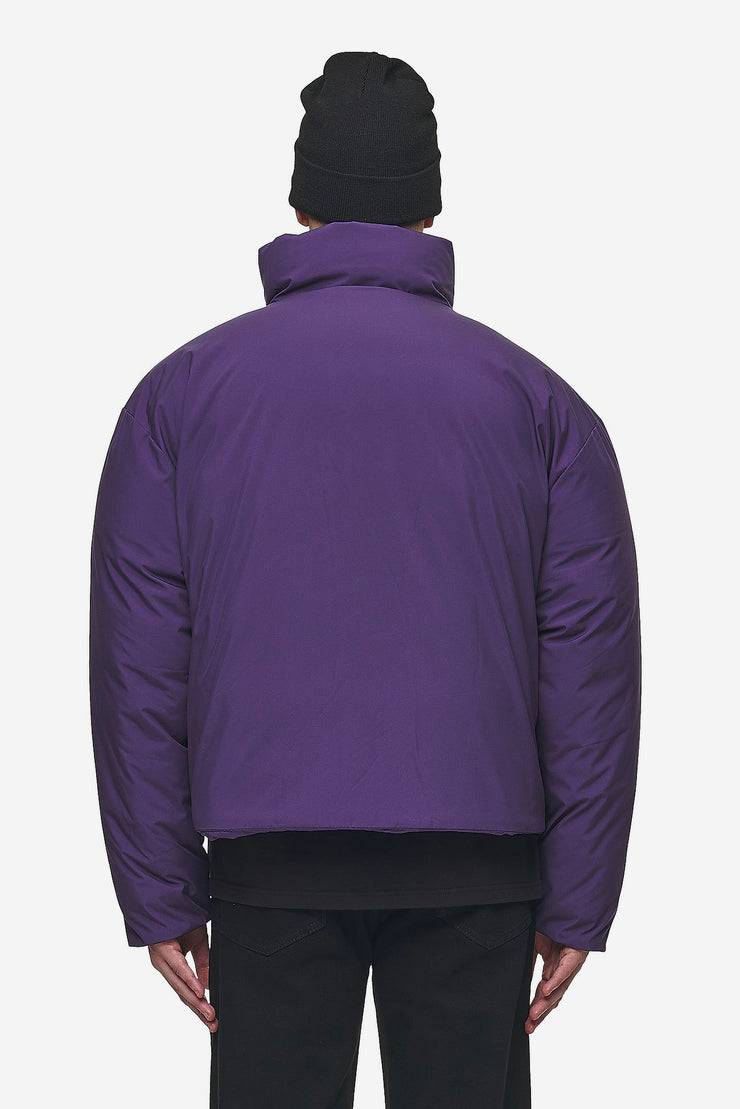 Pegador Lavoy Cropped Boxy Puffer Jacket Deep Purple Online Outlet