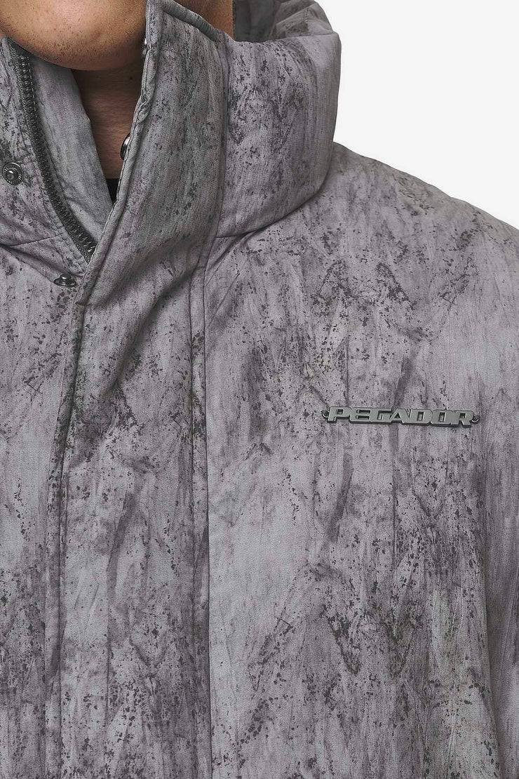Pegador Lavoy Ripstop Crushed Cropped Boxy Puffer Jacket Steel Grey Zeitlich begrenztes Angebot