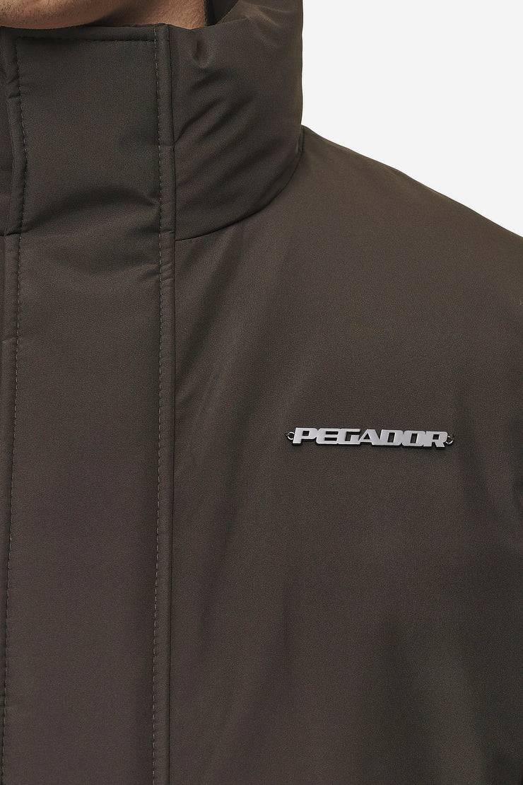 Pegador Lavoy Cropped Boxy Puffer Jacket Dark Brown Exklusive Angebote