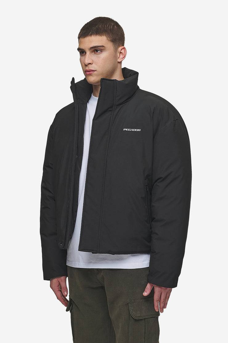 Pegador Lavoy Cropped Boxy Puffer Jacket Black Blitzangebot