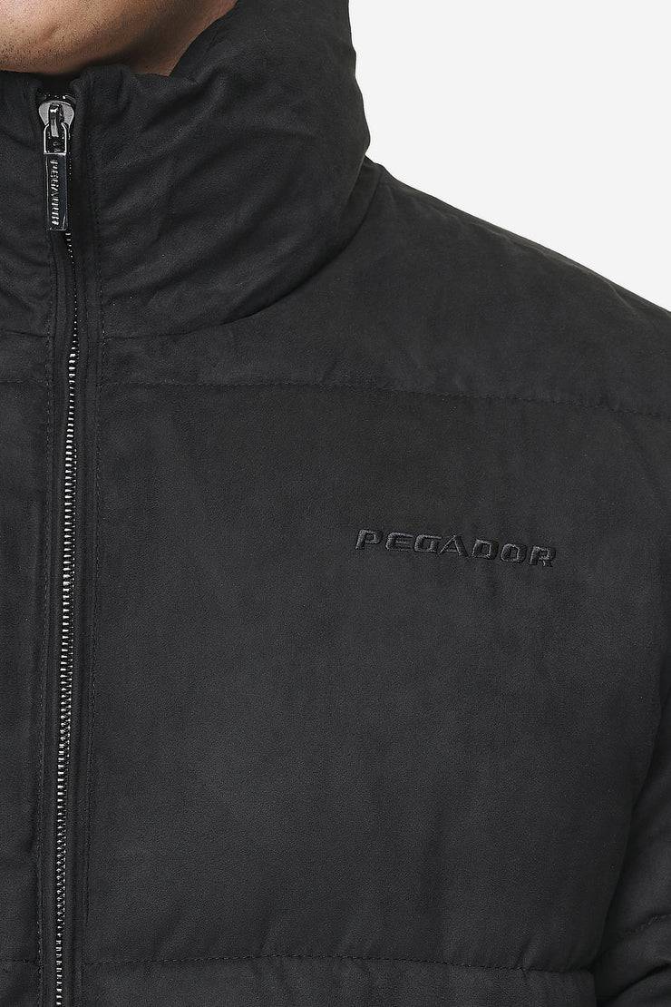 Pegador Sidan Velour Puffer Jacket Black Große Rabatte