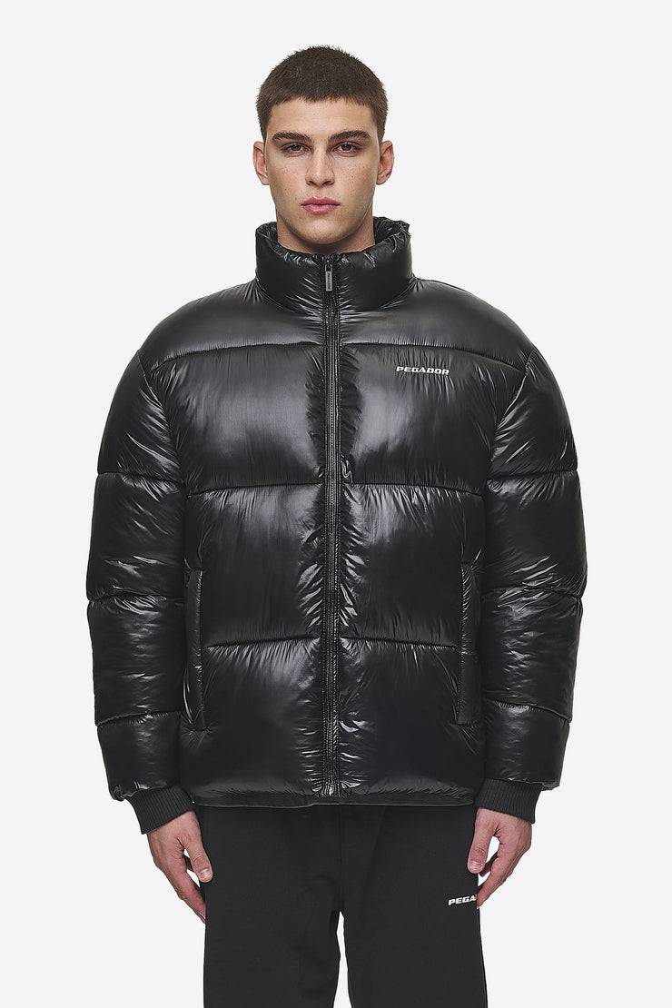 Pegador Solin Light Glossy Puffer Jacket Black Online