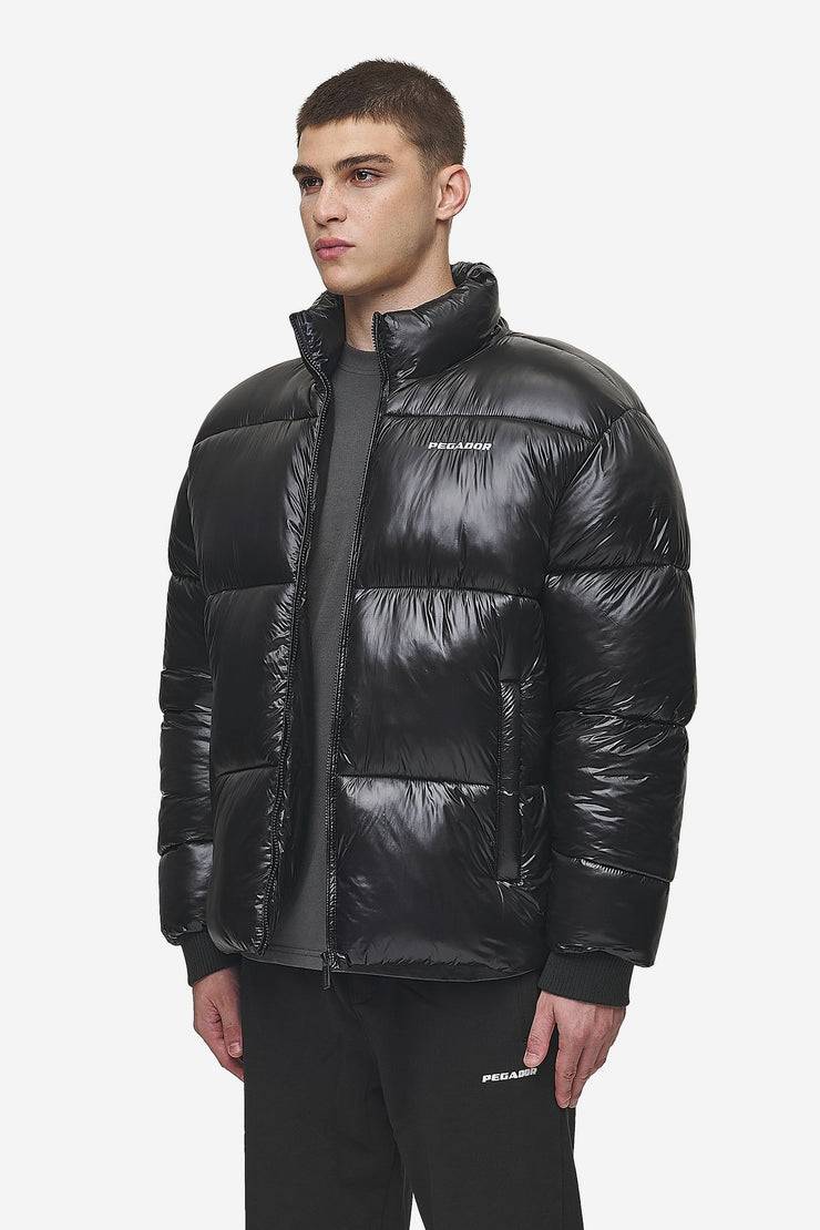 Pegador Solin Light Glossy Puffer Jacket Black Online