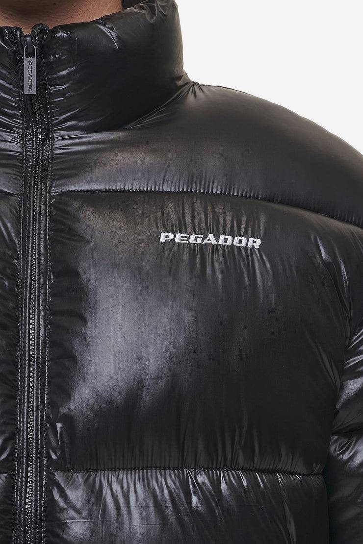 Pegador Solin Light Glossy Puffer Jacket Black Online