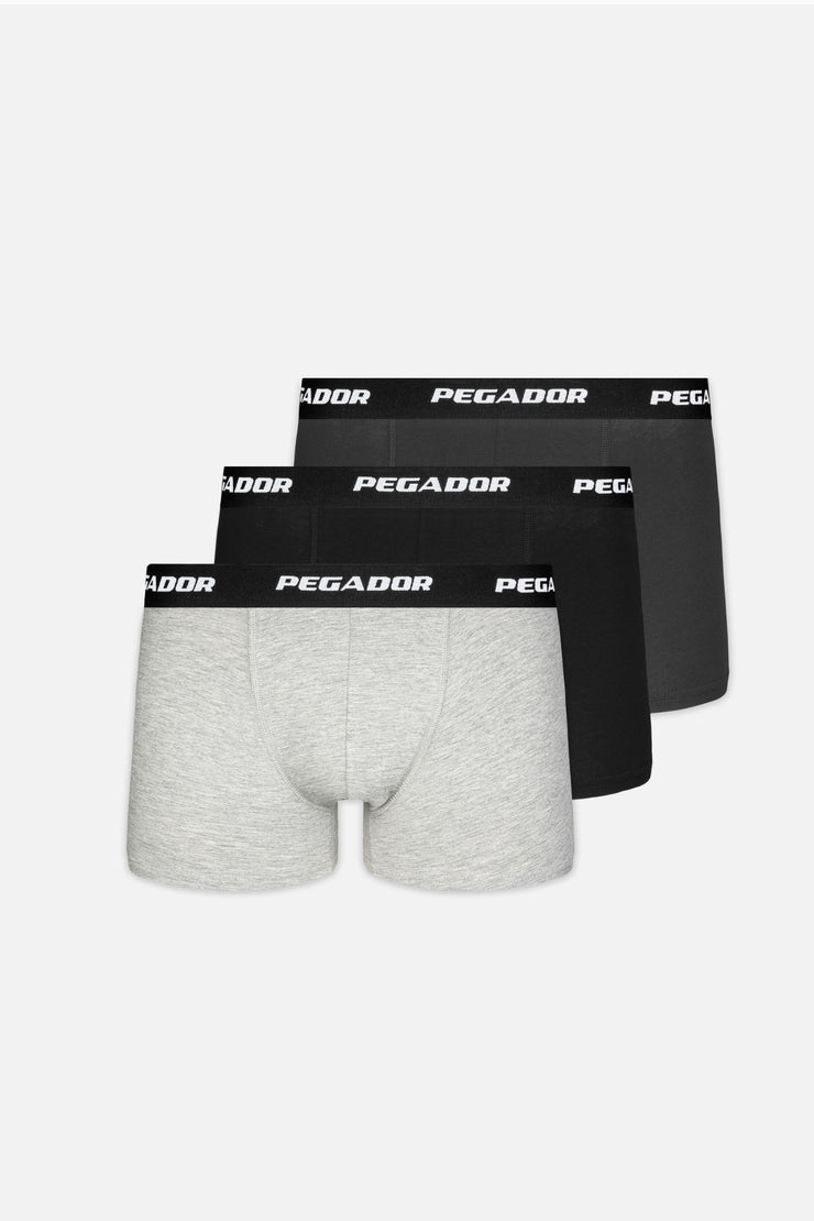 Pegador Tantun Boxershorts 3 Pack Grey Melange Black Anthracite Verkauf
