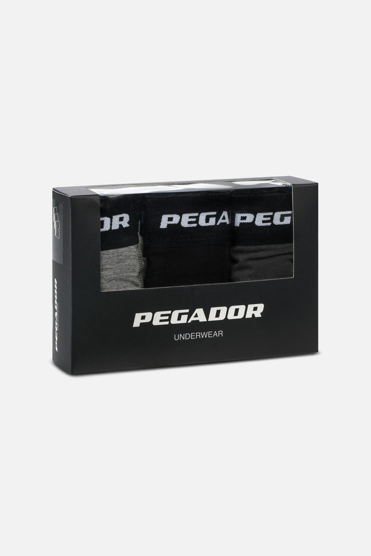 Pegador Tantun Boxershorts 3 Pack Grey Melange Black Anthracite Verkauf