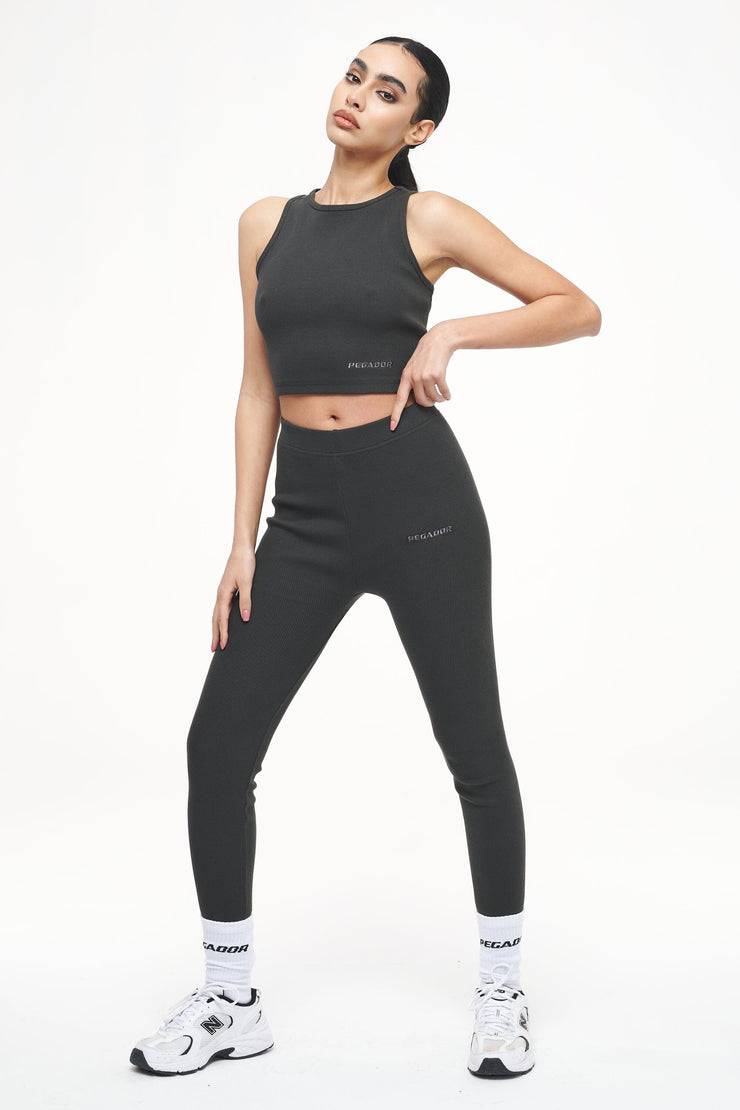 Pegador Ayla Crop Top Vintage Washed Iron Grey Fabrikpreis