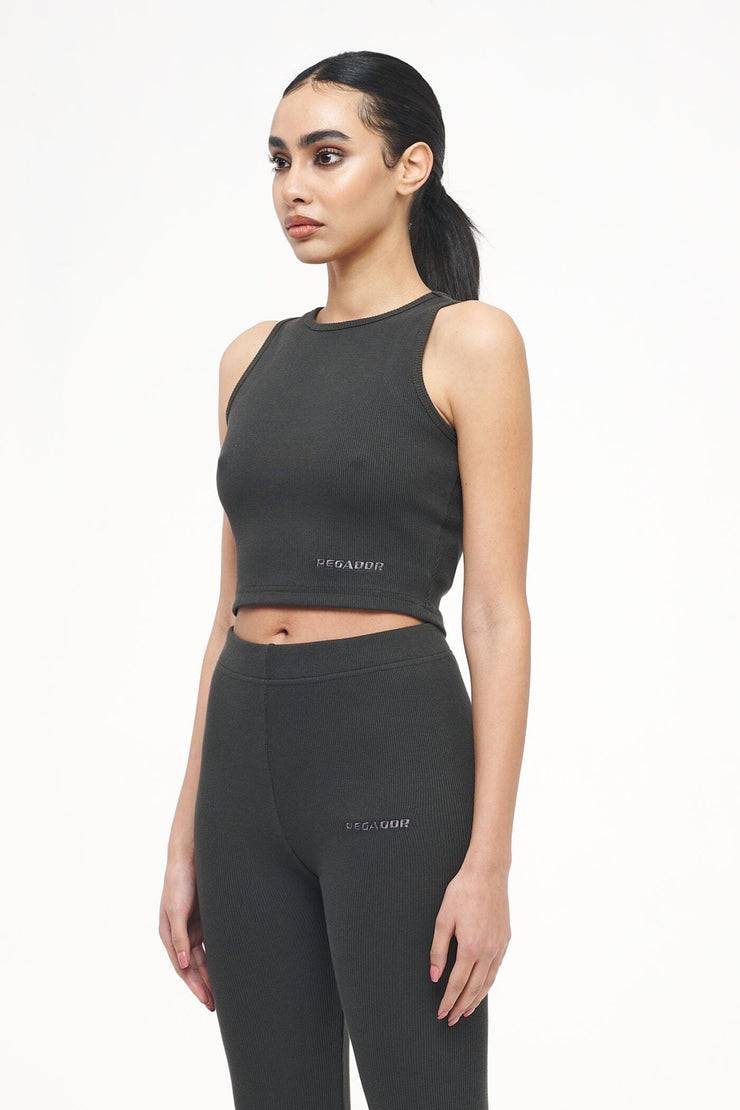 Pegador Ayla Crop Top Vintage Washed Iron Grey Fabrikpreis