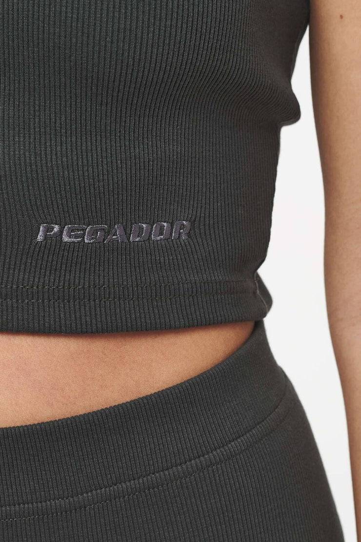 Pegador Ayla Crop Top Vintage Washed Iron Grey Fabrikpreis
