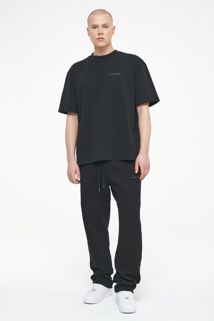 Pegador Logo Oversized Tee Vintage Washed Black Ink Gum Saisonschlussverkauf