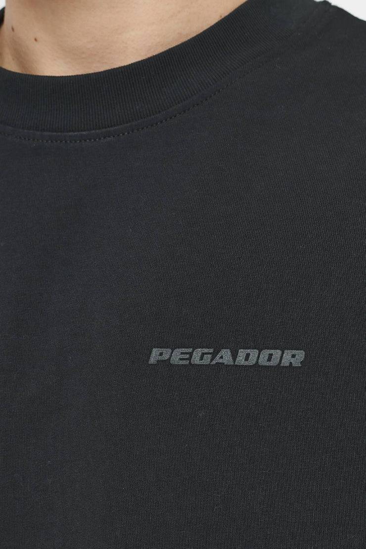 Pegador Logo Oversized Tee Vintage Washed Black Ink Gum Saisonschlussverkauf