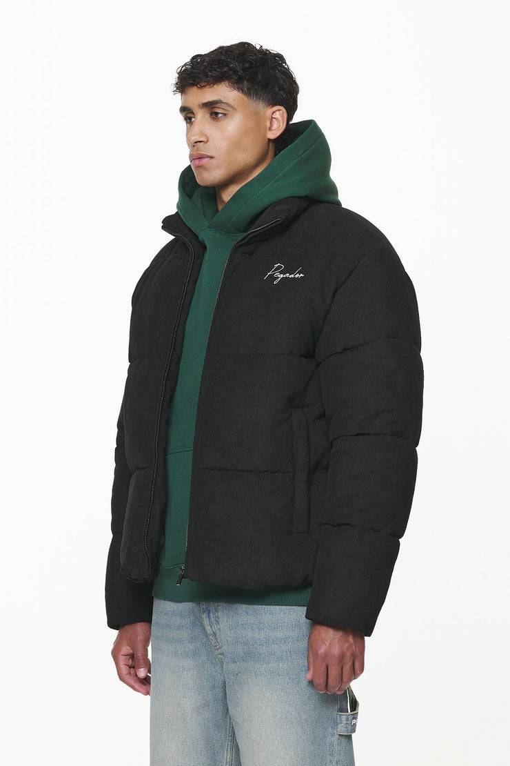 Pegador Sundre Cord Puffer Jacket Black Weihnachtsangebot
