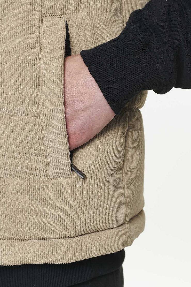 Pegador Bardon Cord Puffer Vest Sand Vatertagsangebot
