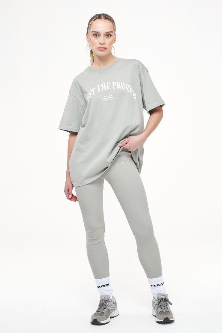 Pegador Jill Rib Leggings Vintage Washed Quiet Gray Kostenlose Rückgabe