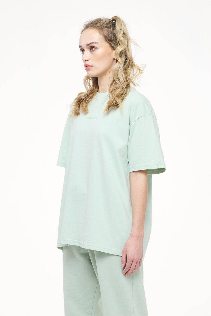 Pegador Beverly Logo Oversized Tee Vintage Washed Milky Green Gum Letzte 2 Tage