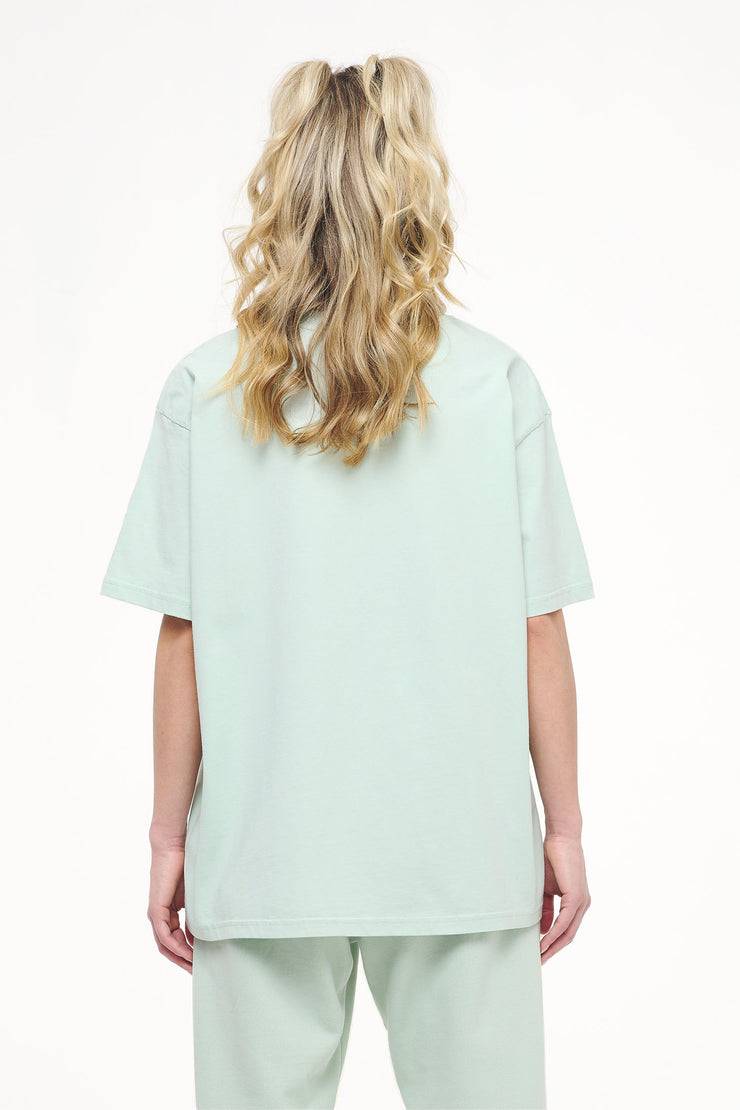 Pegador Beverly Logo Oversized Tee Vintage Washed Milky Green Gum Letzte 2 Tage