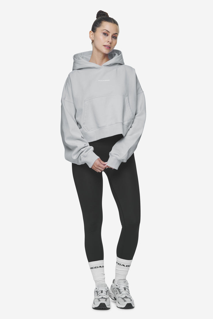 Pegador Salita Oversized Cropped Hoodie Washed Sky Grey White Gum Vierteljährliche Förderung