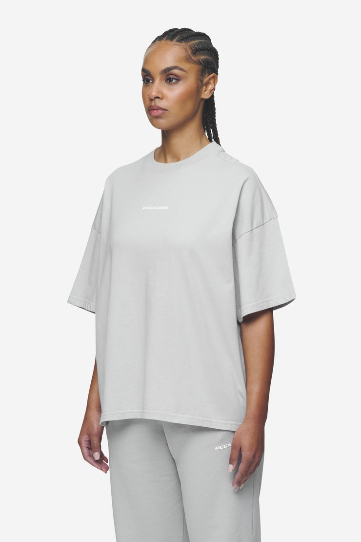Pegador Bracy Heavy Oversized Tee Washed Sky Grey White Gum Bis zu 55% Rabatt