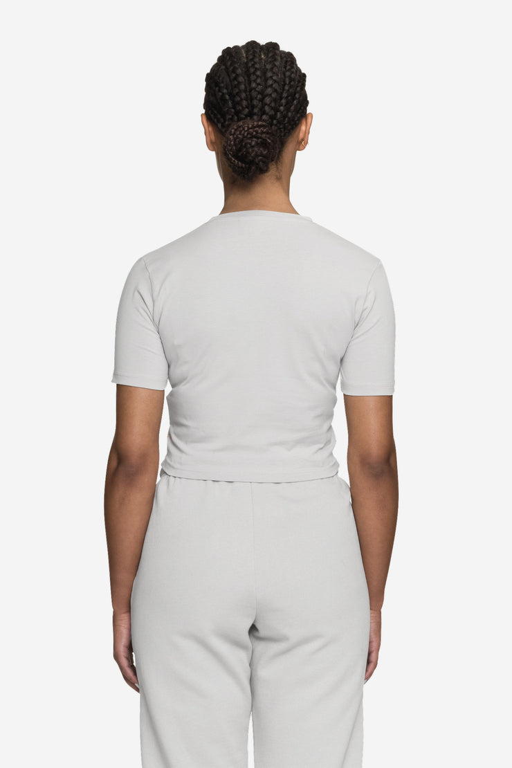 Pegador Ines Cropped Baby Tee Washed Sky Grey White Gum Discount Store für neue Produkte