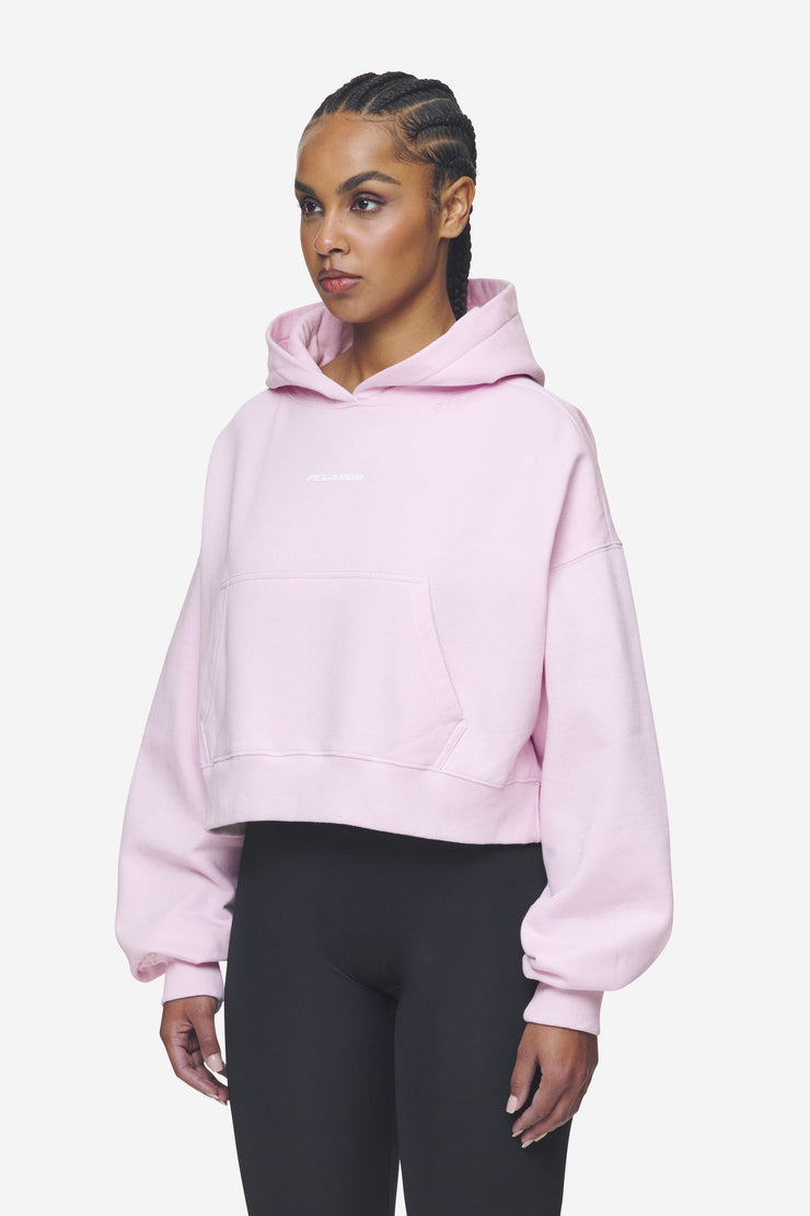 Pegador Salita Oversized Cropped Hoodie Washed Bubblegum White Gum Super Rabatt