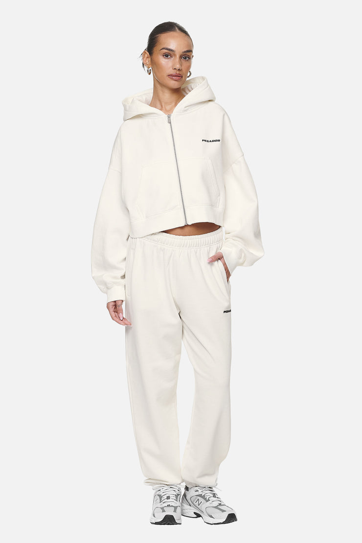 Pegador Villa High Waisted Sweat Pants Washed Coconut Milk Black Gum Speichern exportieren