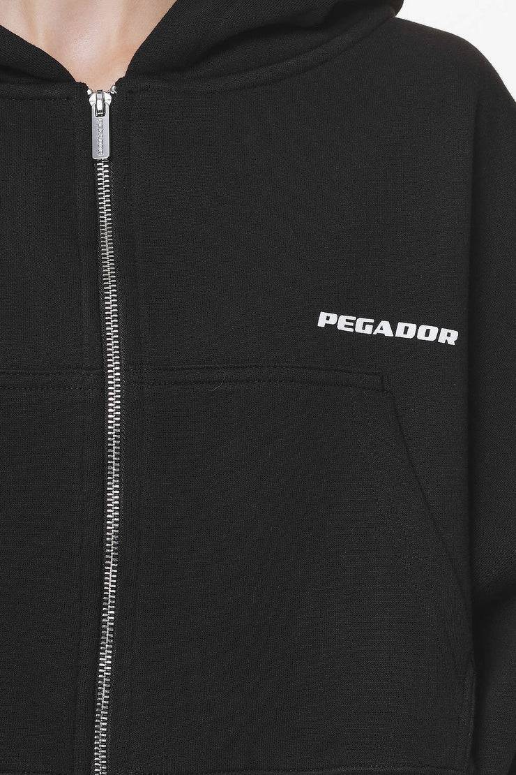 Pegador Marla Cropped Zip Hoodie Black Gum Rabatte dieses Monats