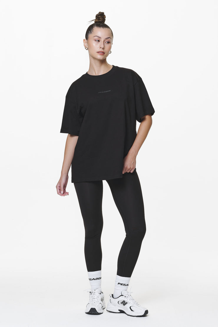 Pegador Beverly Logo Oversized Tee Black Gum Online