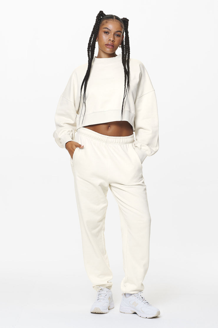 Pegador Londa Cropped Oversized Sweater Washed Salty Cream Gum im Angebot
