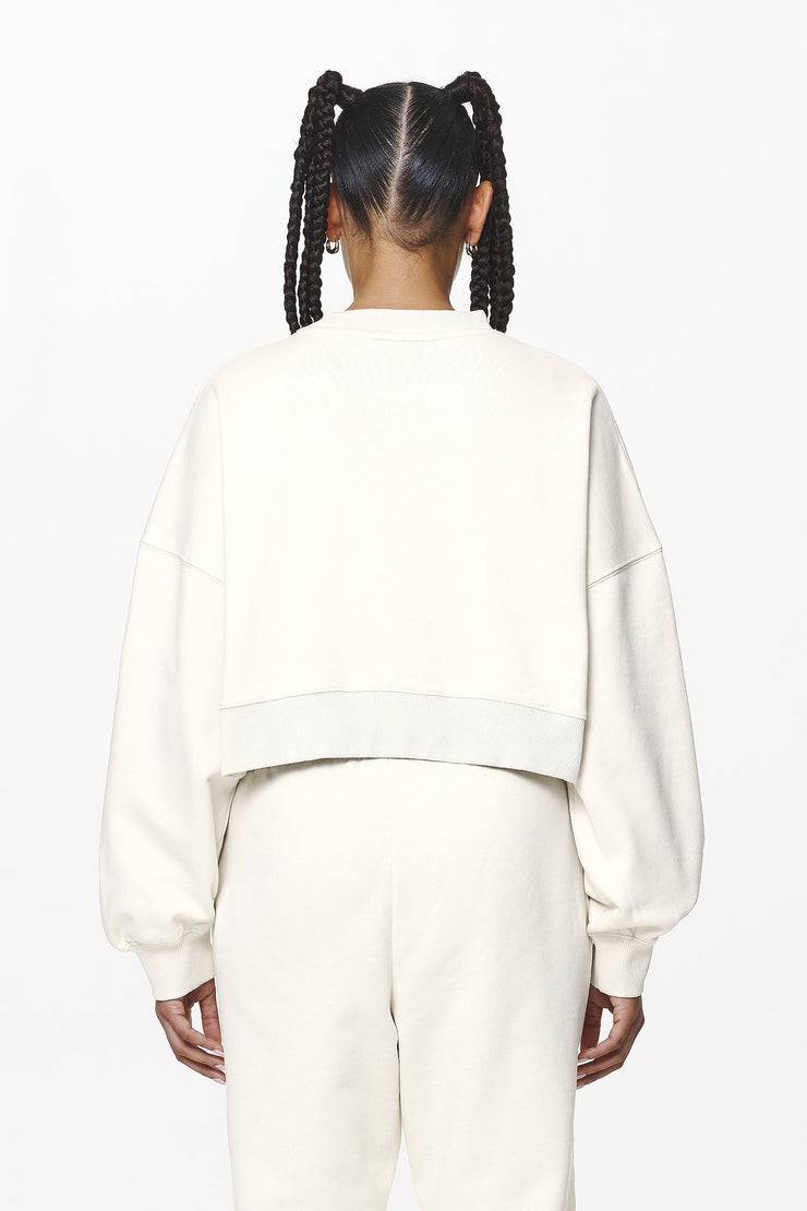 Pegador Londa Cropped Oversized Sweater Washed Salty Cream Gum im Angebot