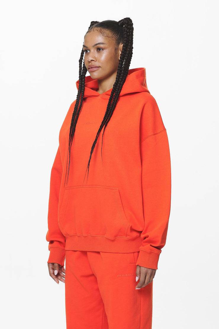 Pegador Clarita Logo Oversized Hoodie Washed Signal Red Gum Limitierter Zeitrabatt