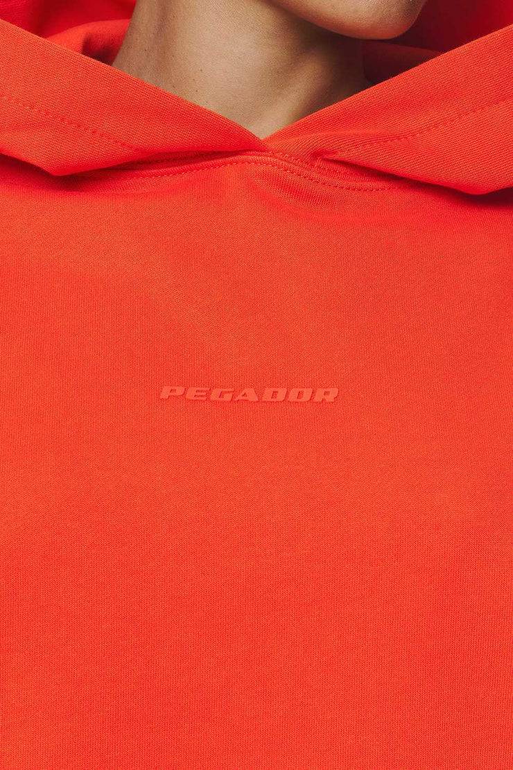 Pegador Clarita Logo Oversized Hoodie Washed Signal Red Gum Limitierter Zeitrabatt