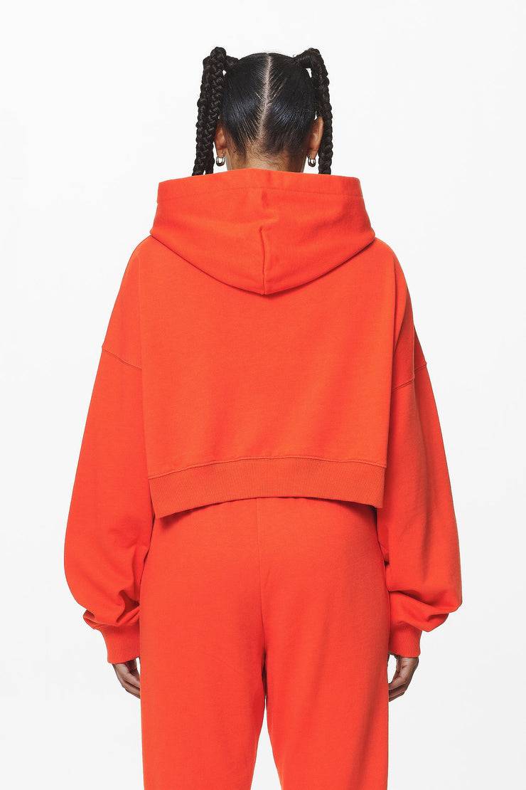 Pegador Salita Oversized Cropped Hoodie Washed Signal Red Gum Fabrik Onlineshop