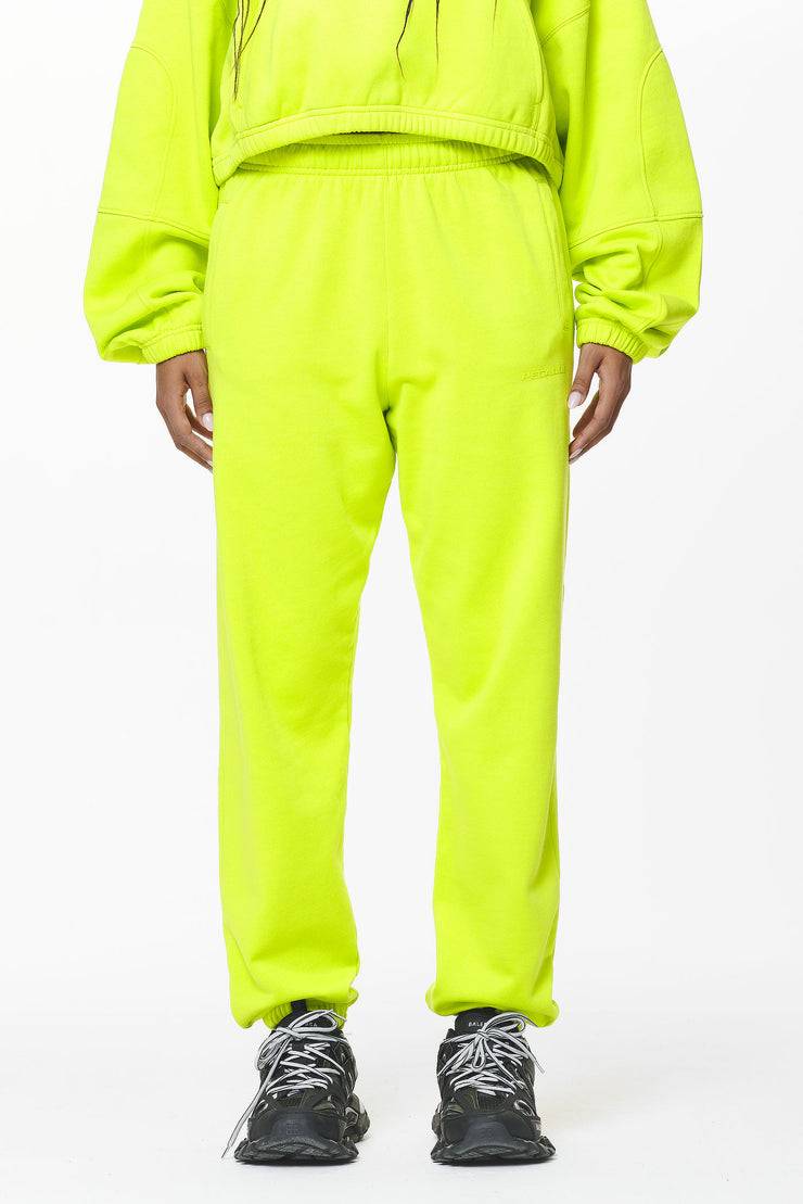 Pegador Villa High Waisted Sweat Pants Washed Lime Yellow Gum Rabatt