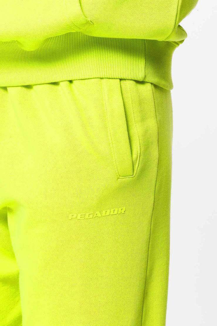 Pegador Villa High Waisted Sweat Pants Washed Lime Yellow Gum Rabatt