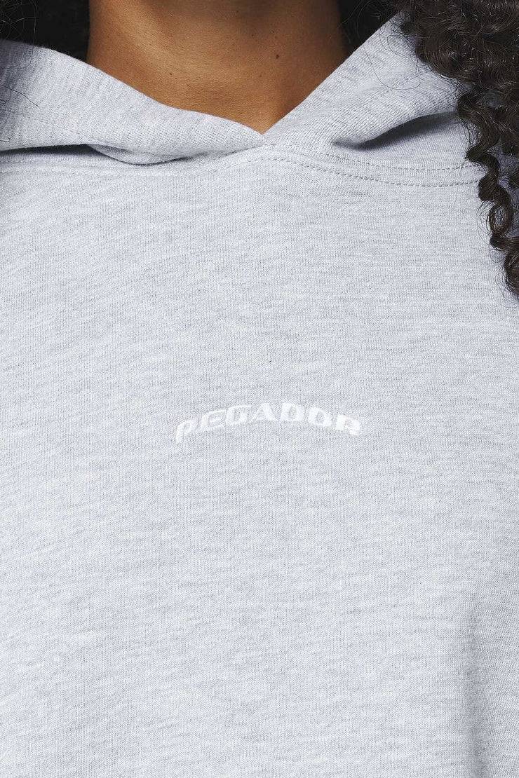 Pegador Chancery Oversized Cropped Hoodie Grey Melange Günstig kaufen