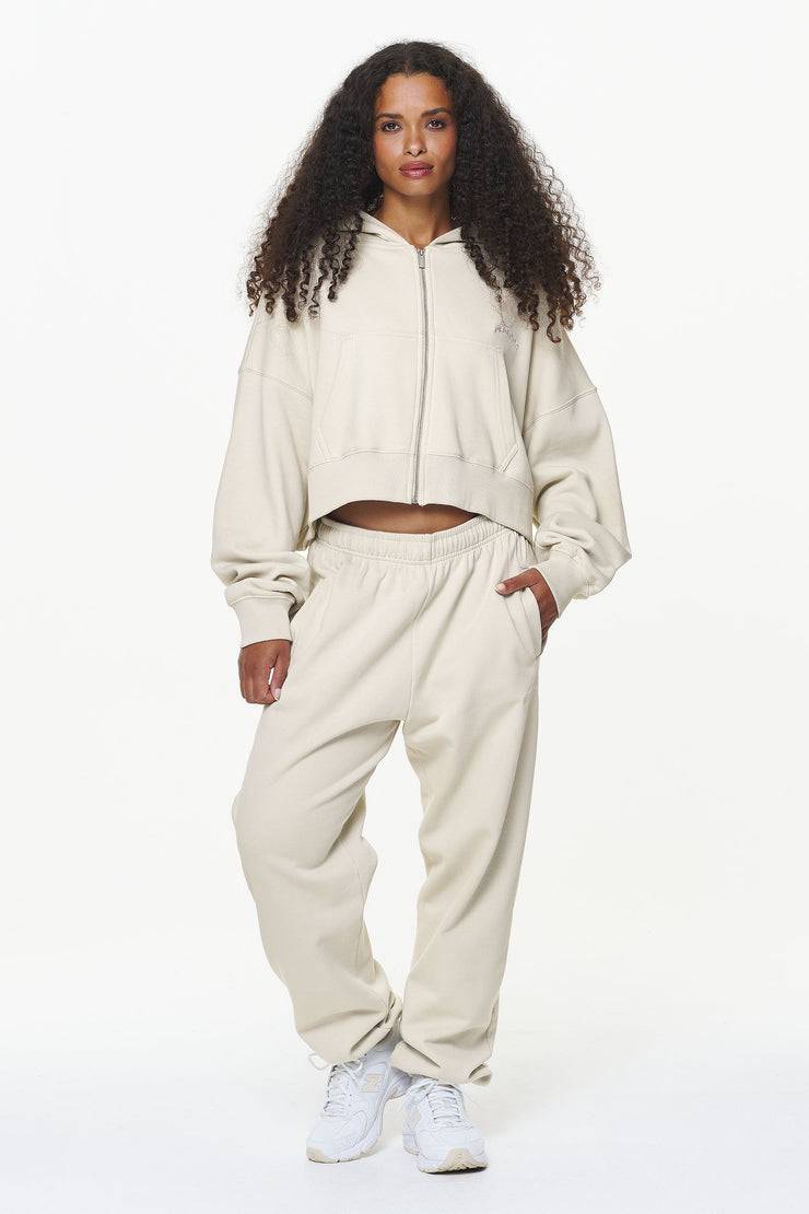 Pegador Durward High Waisted Sweat Pants Vintage Washed Bone White Online Shopping