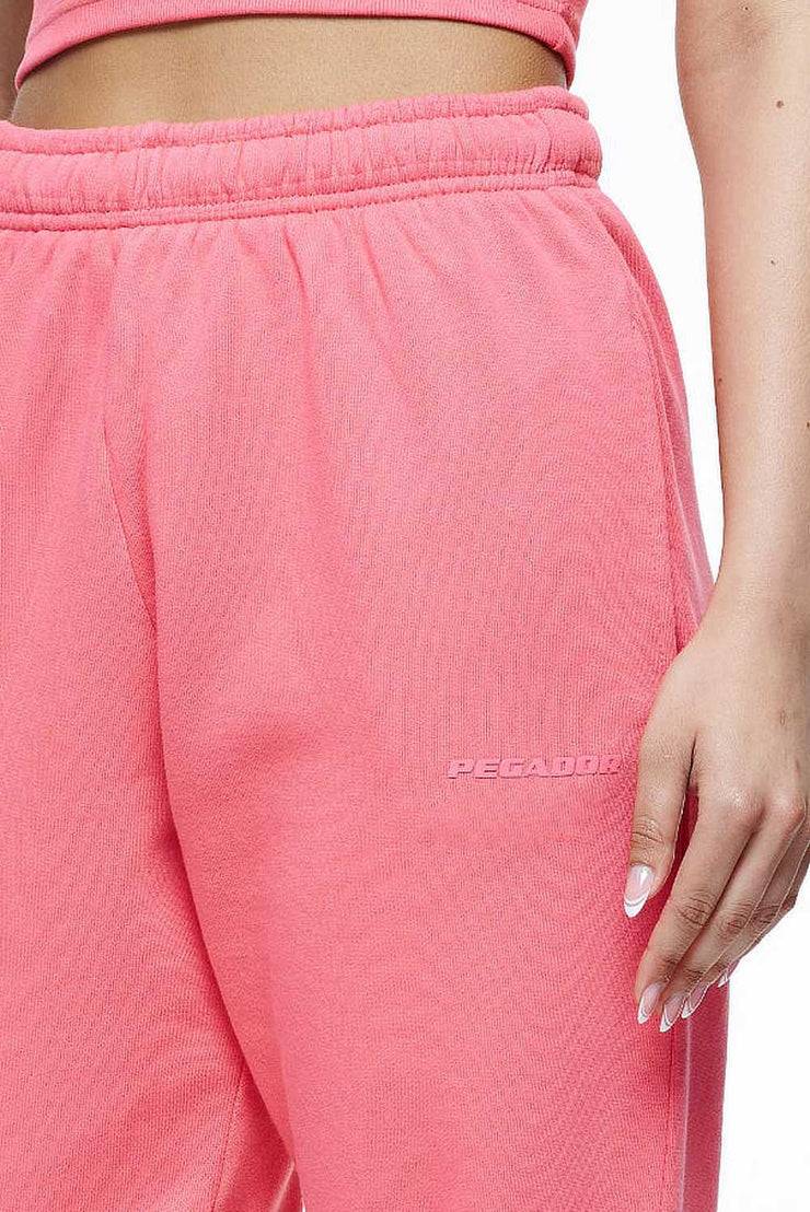 Pegador Villa High Waisted Sweat Pants Vintage Washed Strawberry Gum Black Friday