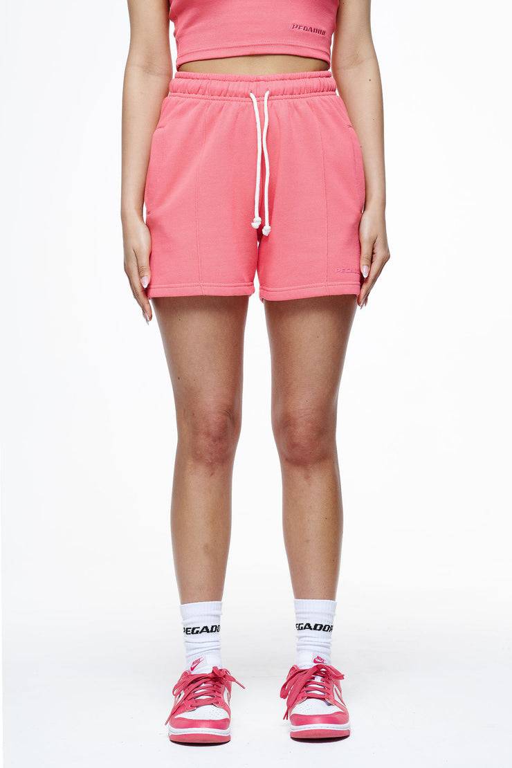 Pegador Umbria High Waisted Shorts Vintage Washed Strawberry Gum Weihnachtsangebot