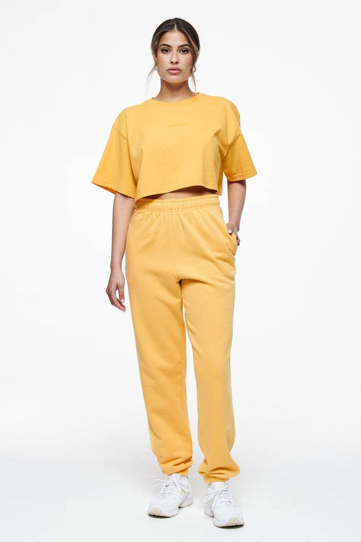 Pegador Layla Oversized Cropped Tee Vintage Washed Golden Sun Gum Vatertagsangebot
