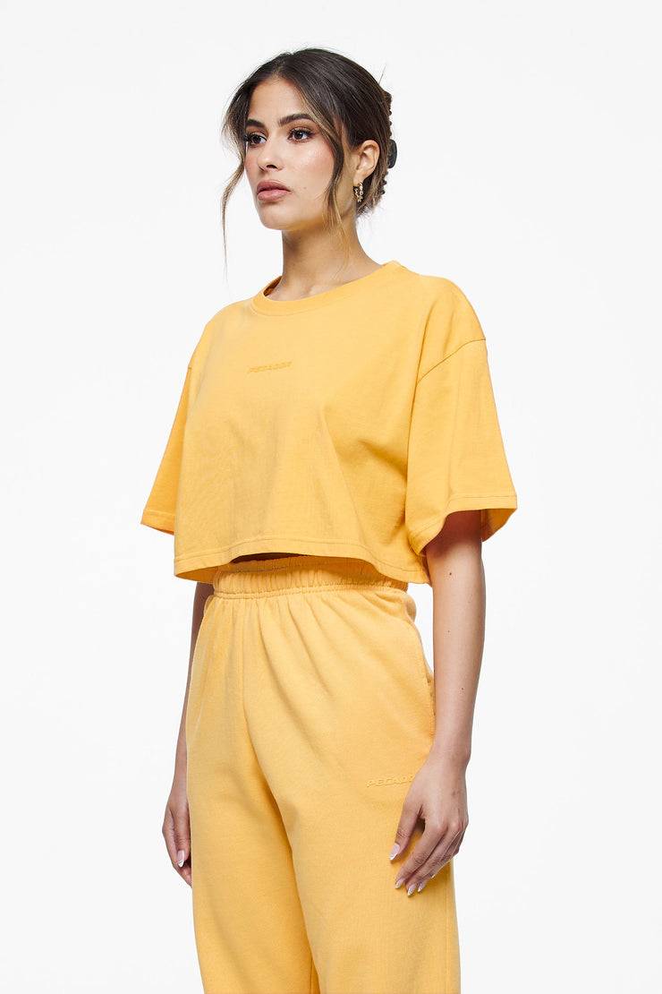 Pegador Layla Oversized Cropped Tee Vintage Washed Golden Sun Gum Vatertagsangebot