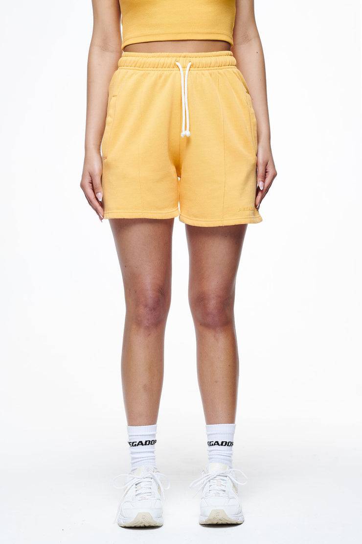 Pegador Umbria High Waisted Shorts Vintage Washed Golden Sun Gum Lagerräumung