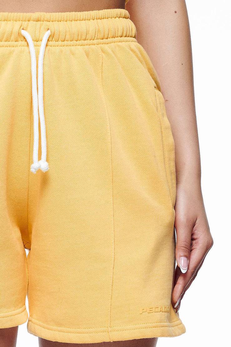 Pegador Umbria High Waisted Shorts Vintage Washed Golden Sun Gum Lagerräumung