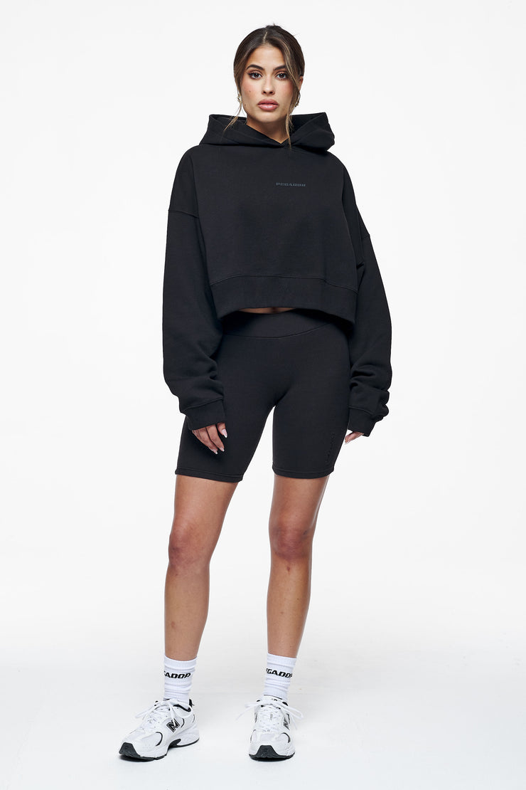 Pegador Salita Oversized Cropped Hoodie Black Gum Heißer Verkauf