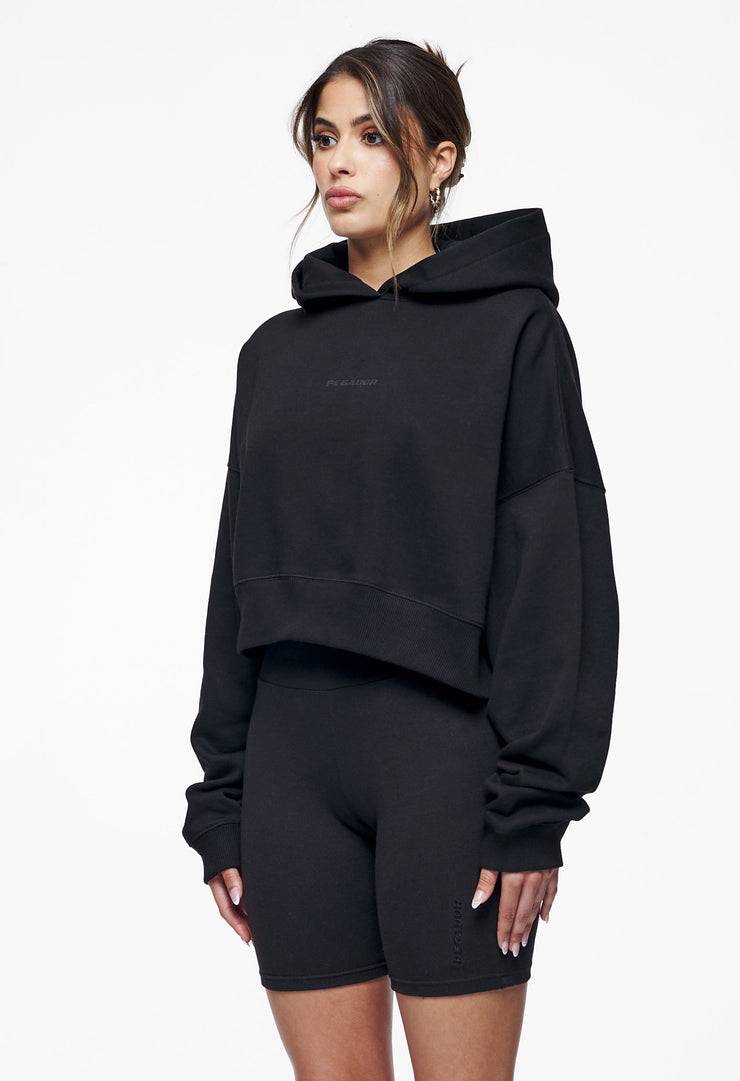 Pegador Salita Oversized Cropped Hoodie Black Gum Heißer Verkauf