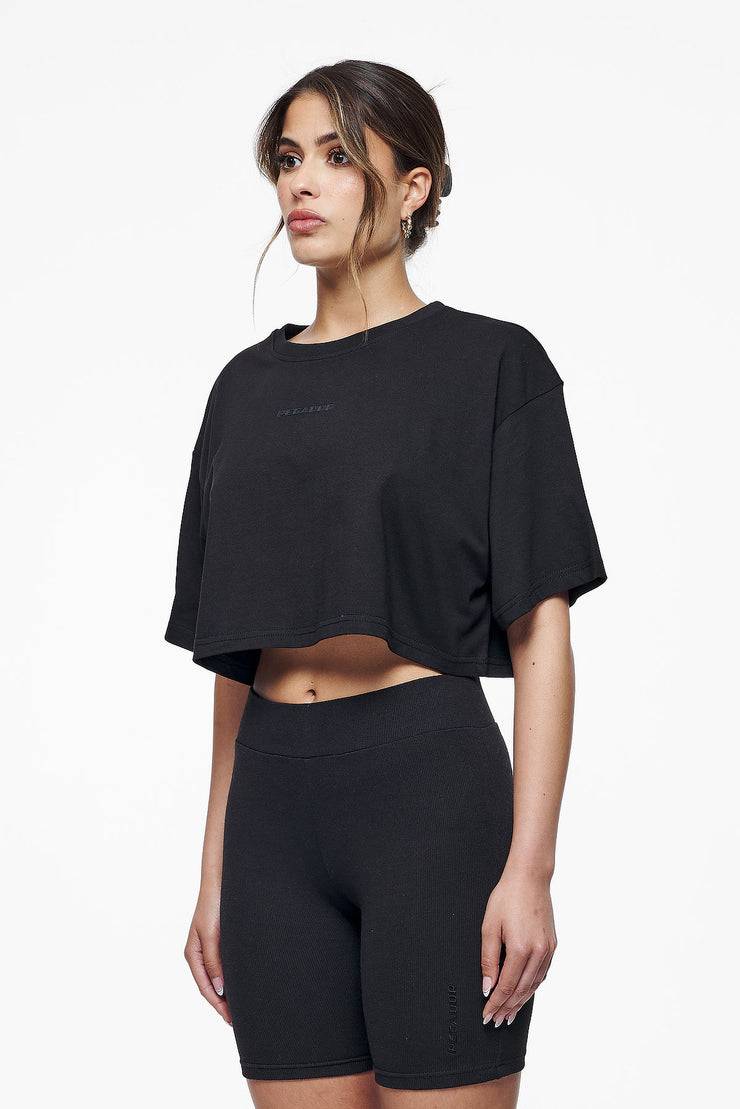 Pegador Layla Oversized Cropped Tee Black Gum Top Angebot