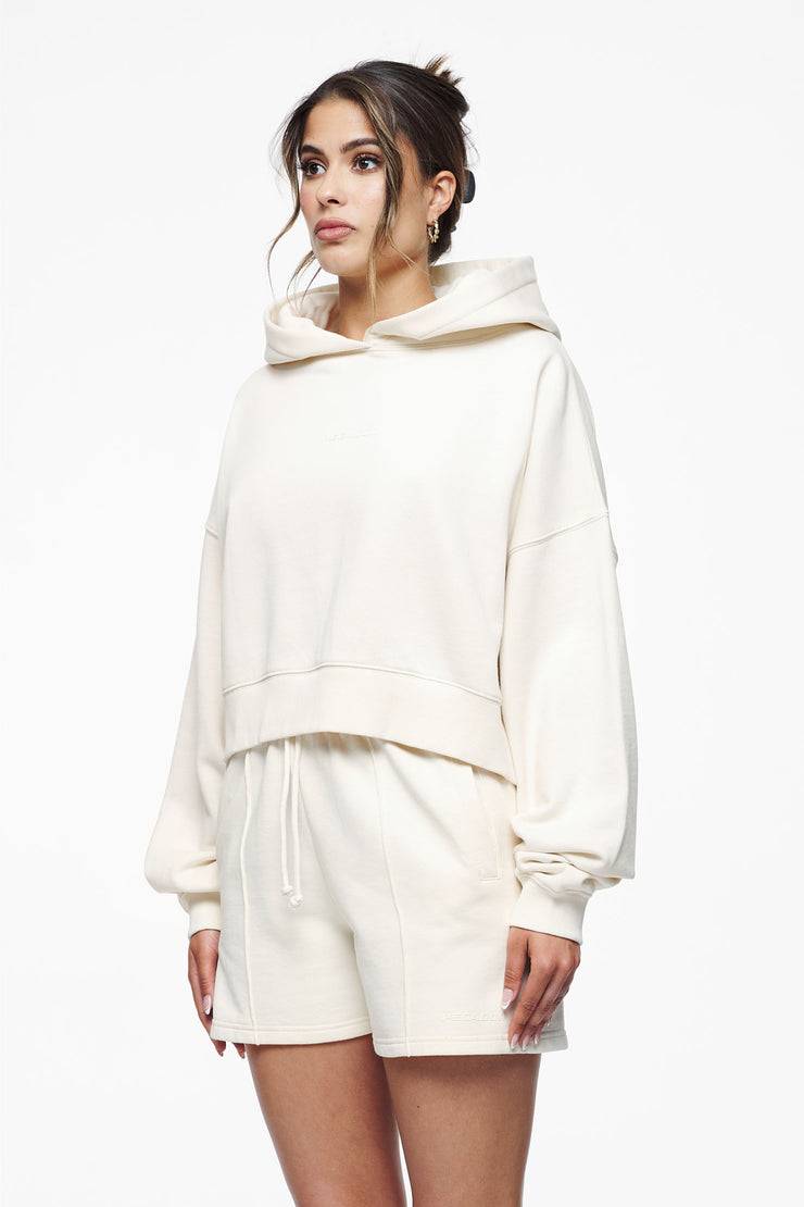 Pegador Salita Oversized Cropped Hoodie Vintage Washed Unbleached Gum Exklusive Angebote