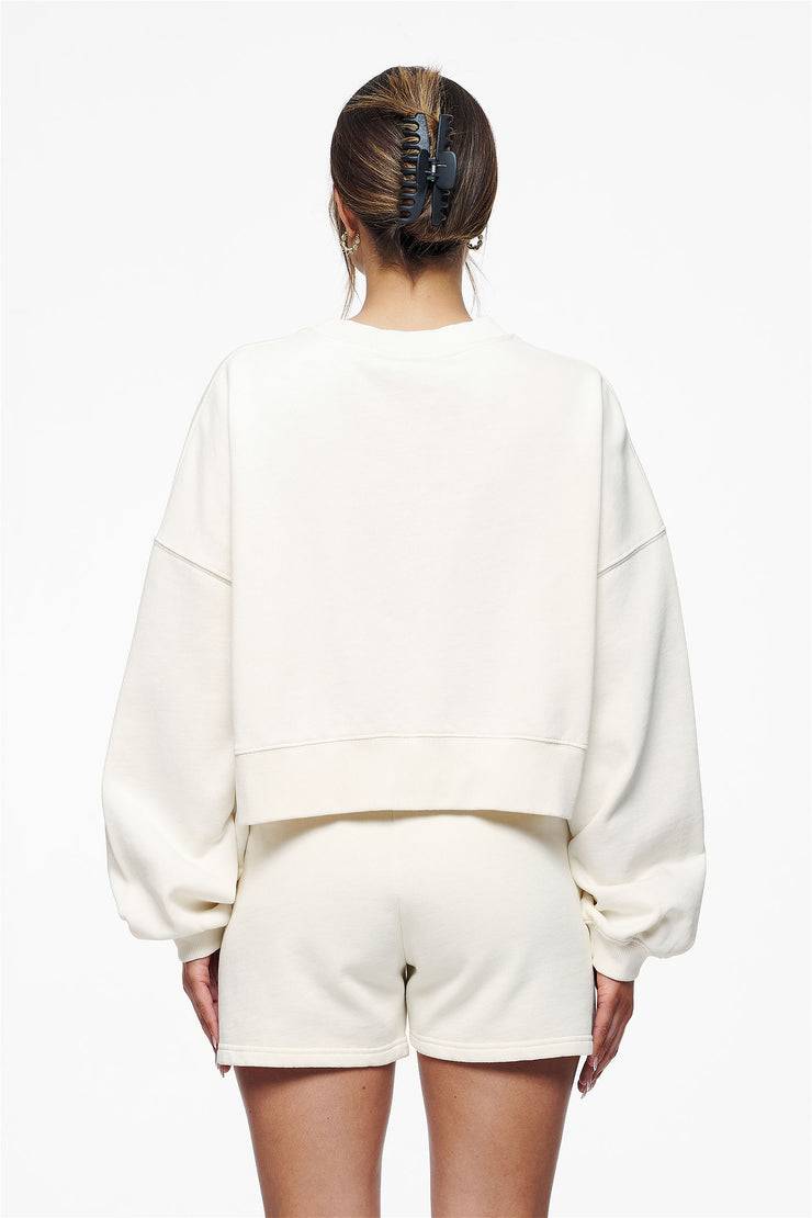 Pegador Londa Cropped Oversized Sweater Vintage Washed Unbleached Gum Blitzangebot