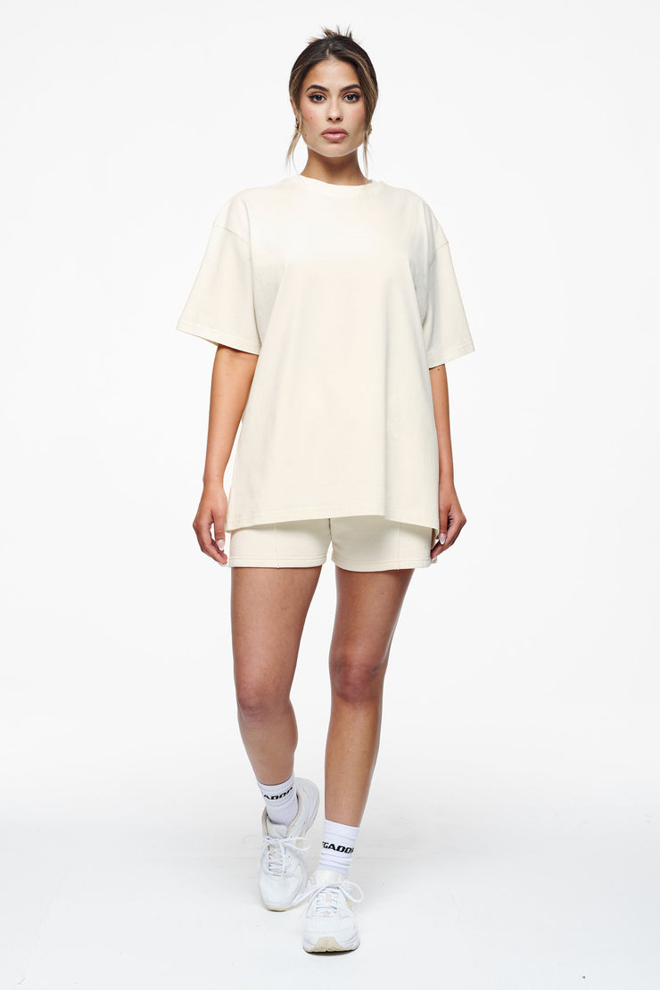 Pegador Bel Air Heavy Oversized Tee Vintage Washed Unbleached Gum Große Rabatte