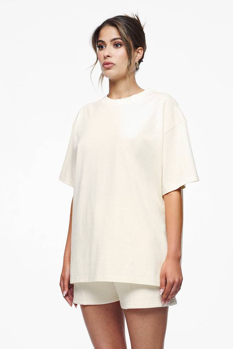 Pegador Bel Air Heavy Oversized Tee Vintage Washed Unbleached Gum Große Rabatte