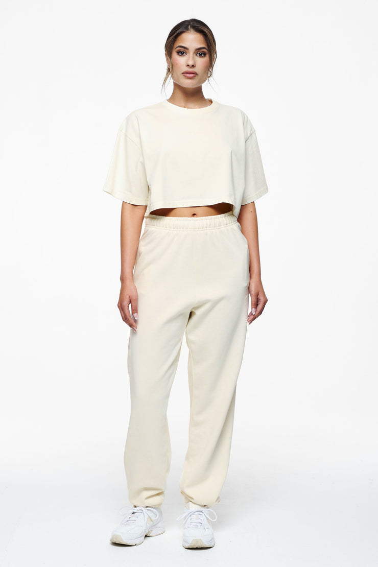 Pegador Layla Oversized Cropped Tee Vintage Washed Unbleached Gum Neuheiten